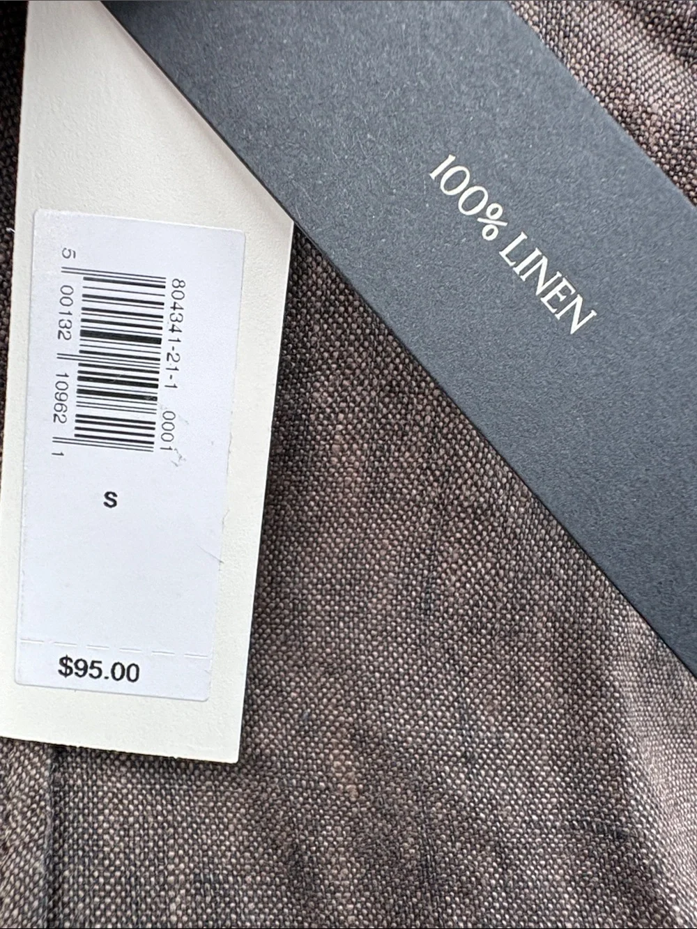 NWT Banana Republic Slim Fit Brown Linen Shirt Men’s Sz S (#804341)